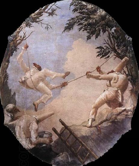 TIEPOLO, Giovanni Domenico The Swing of Pulcinella China oil painting art
